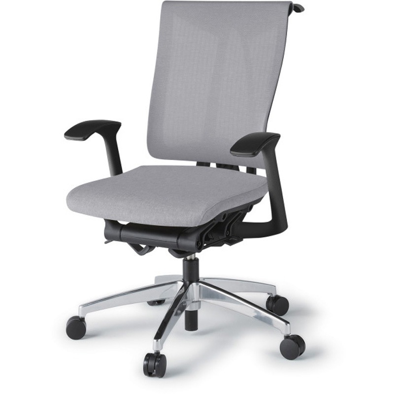 KF-535JEHZTT7 セレーオチェア セレクトタイプ 固定肘 ハンガー メッシュ張地JE アルミミラー脚<配送時組立サービス付> 1台 イトーキ 【通販モノタロウ】