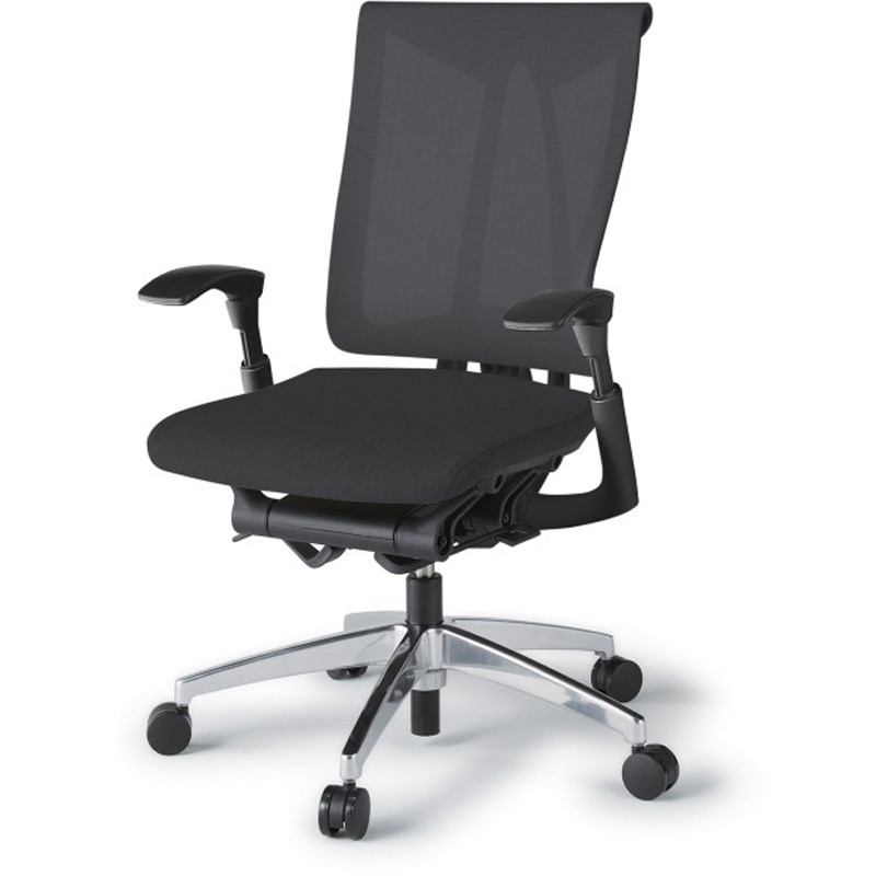 KF-577JE-ZTT1 セレーオチェア スタンダードタイプ 可動肘 メッシュ張地JE アルミミラー脚<配送時組立サービス付> 1台 イトーキ 【通販モノタロウ】