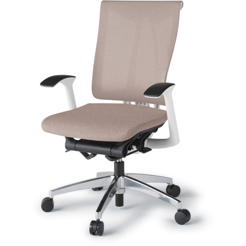 KF-575JE-ZWF6 セレーオチェア スタンダードタイプ 固定肘 メッシュ張地JE アルミミラー脚<配送時組立サービス付> 1台 イトーキ 【通販モノタロウ】