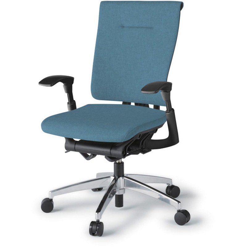 KF-547SA-ZTB4 セレーオチェア セレクトタイプ 可動肘 クロスバックSA アルミミラー脚<配送時組立サービス付> 1台 イトーキ 【通販モノタロウ】