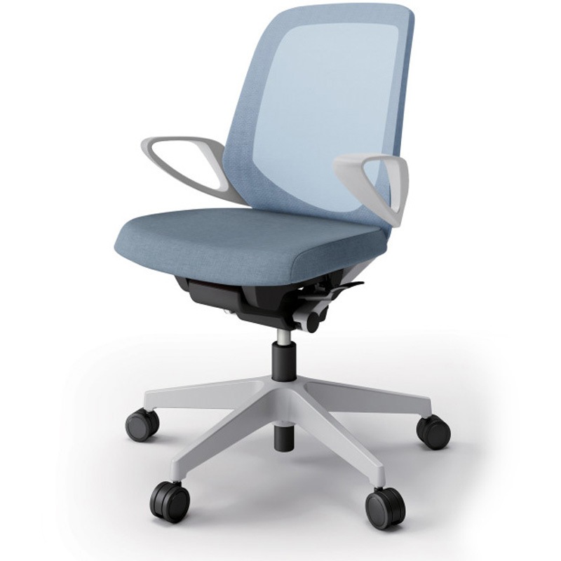 KJ-186JEM-GNB4 ノートチェア ローバック 固定肘 ランバーサポートなし メッシュJE ウレタンキャスター<配送時組立サービス付> 1台 イトーキ 【通販モノタロウ】