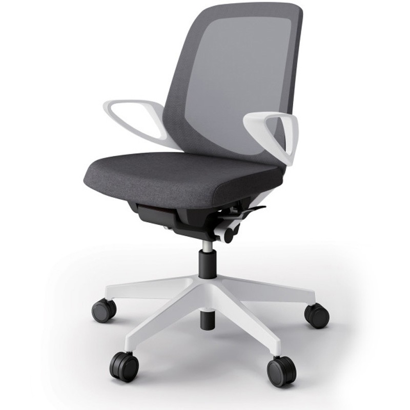 KJ-186JEM-W9T3 ノートチェア ローバック 固定肘 ランバーサポートなし メッシュJE ウレタンキャスター<配送時組立サービス付> 1台 イトーキ 【通販モノタロウ】