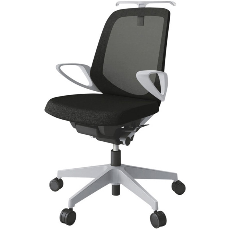 KJ-186JEHM-GNT1 ノートチェア ローバック 固定肘 ハンガー ランバーサポートなし メッシュJE ウレタンキャスター<配送時組立サービス付> 1台 イトーキ 【通販モノタロウ】