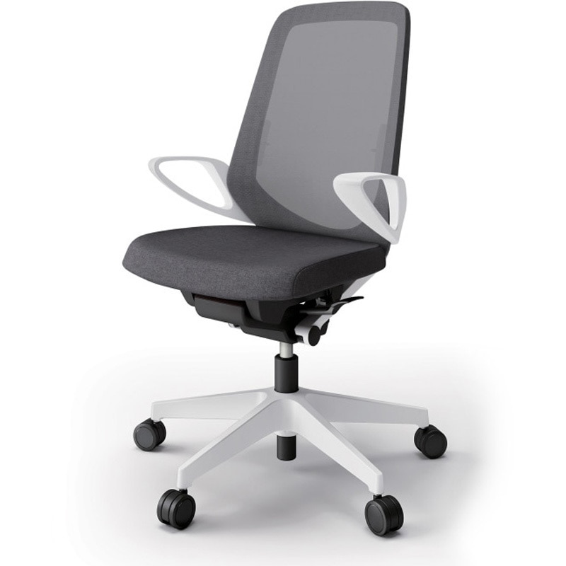 KJ-156JEM-W9T3 ノートチェア ハイバック 固定肘 ランバーサポート付 メッシュJE ウレタンキャスター<配送時組立サービス付> 1台 イトーキ 【通販モノタロウ】