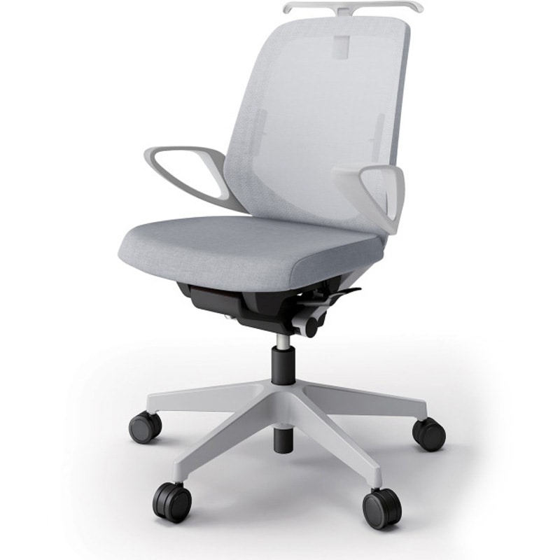 KJ-166JEHM-GNT7 ノートチェア ローバック 固定肘 ハンガー ランバーサポート付 メッシュJE ウレタンキャスター<配送時組立サービス付> 1台 イトーキ 【通販モノタロウ】