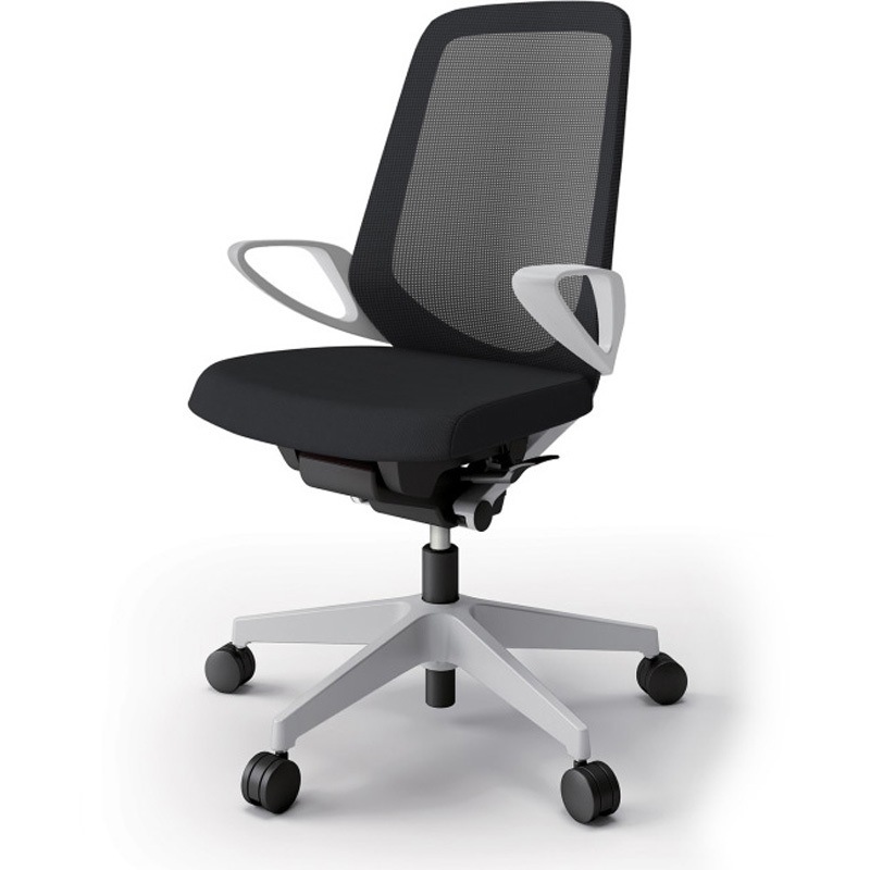 KJ-176JV-GNT1 ノートチェア ハイバック 固定肘 ランバーサポートなし メッシュJV ナイロンキャスター<配送時組立サービス付> 1台 イトーキ 【通販モノタロウ】