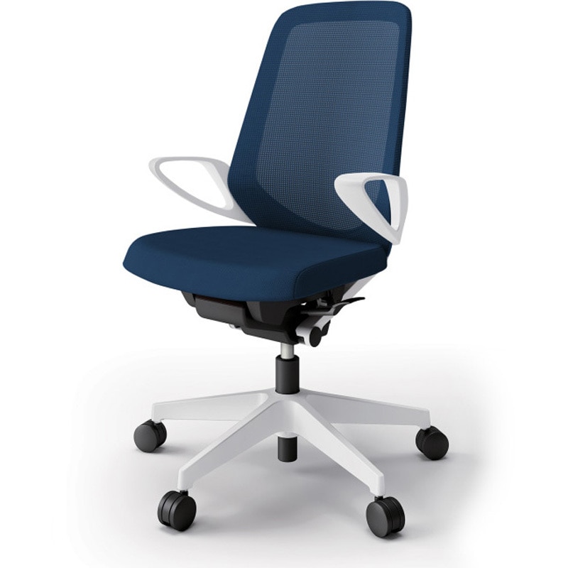 KJ-176JV-W9B2 ノートチェア ハイバック 固定肘 ランバーサポートなし メッシュJV ナイロンキャスター<配送時組立サービス付> 1台 イトーキ 【通販モノタロウ】