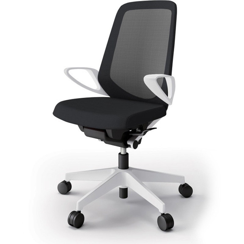 KJ-176JV-W9T1 ノートチェア ハイバック 固定肘 ランバーサポートなし メッシュJV ナイロンキャスター<配送時組立サービス付> 1台 イトーキ 【通販モノタロウ】