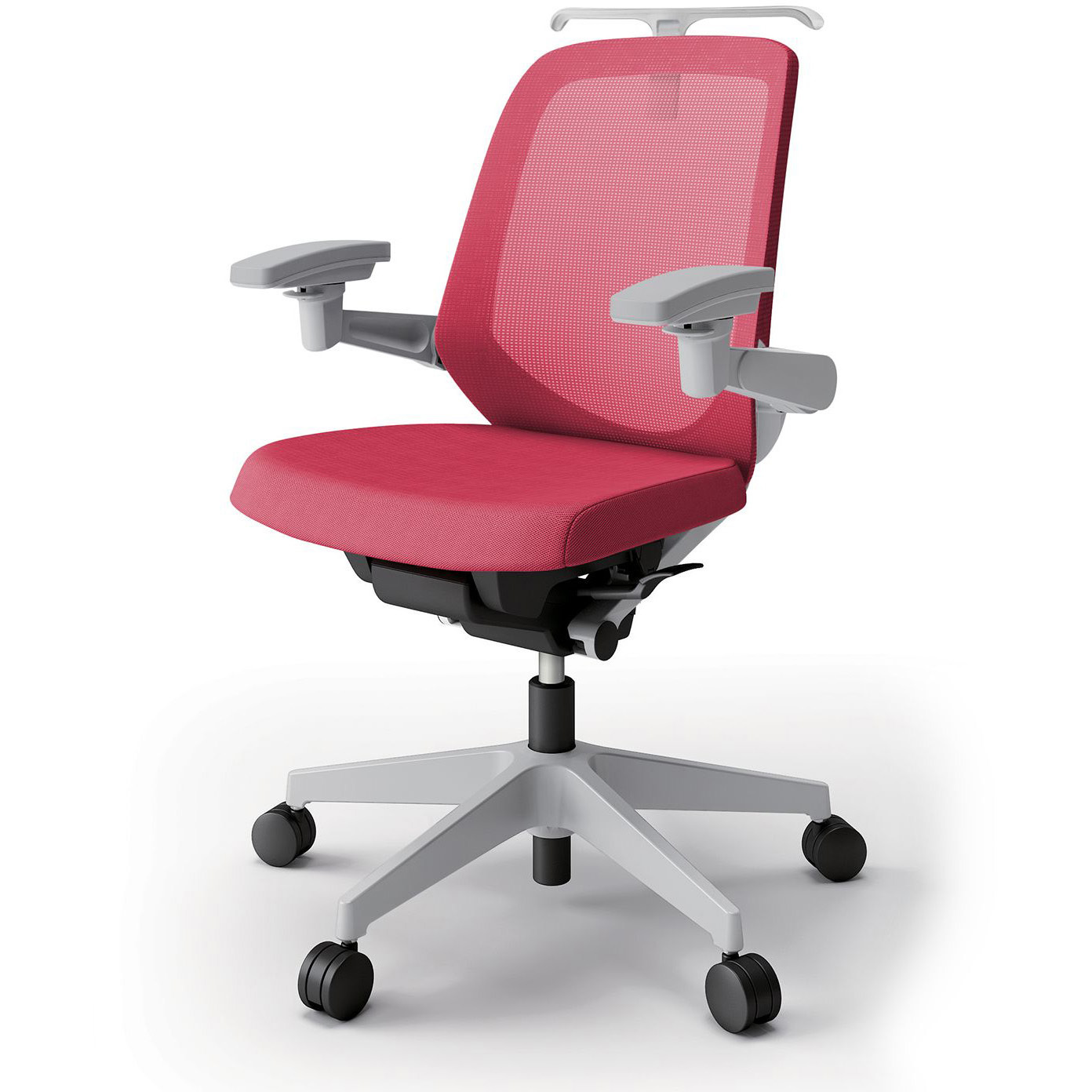 KJ-187JVH1GNM4 ノートチェア ローバック 可動肘 ハンガー ランバーサポートなし メッシュJV ナイロンキャスター<配送時組立サービス付> 1台 イトーキ 【通販モノタロウ】