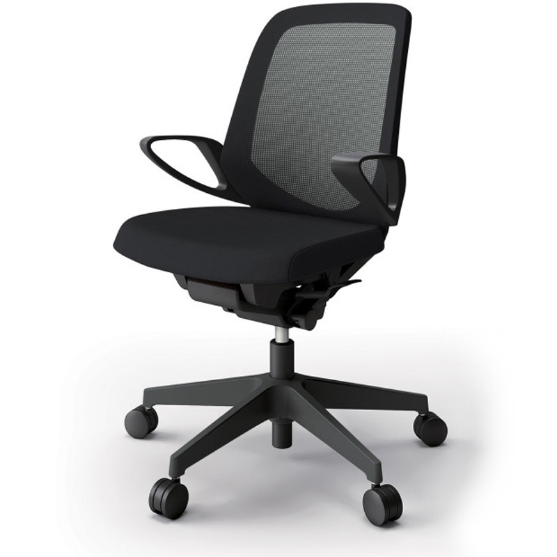 KJ-186JV-T1T1 ノートチェア ローバック 固定肘 ランバーサポートなし メッシュJV ナイロンキャスター<配送時組立サービス付> 1台 イトーキ 【通販モノタロウ】