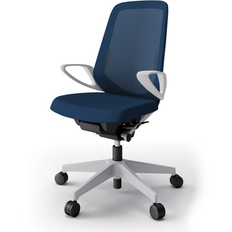 KJ-156JV-GNB2 ノートチェア ハイバック 固定肘 ランバーサポート付 メッシュJV ナイロンキャスター<配送時組立サービス付> 1台 イトーキ 【通販モノタロウ】