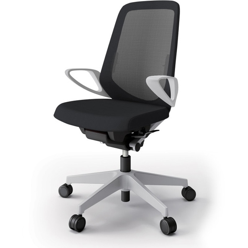 KJ-156JVM-GNT1 ノートチェア ハイバック 固定肘 ランバーサポート付 メッシュJV ウレタンキャスター<配送時組立サービス付> 1台 イトーキ 【通販モノタロウ】