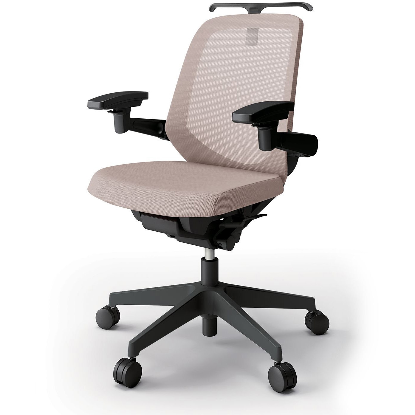 KJ-167JVH1T1Y3 ノートチェア ローバック 可動肘 ハンガー ランバーサポート付 メッシュJV ナイロンキャスター<配送時組立サービス付> 1台 イトーキ 【通販モノタロウ】