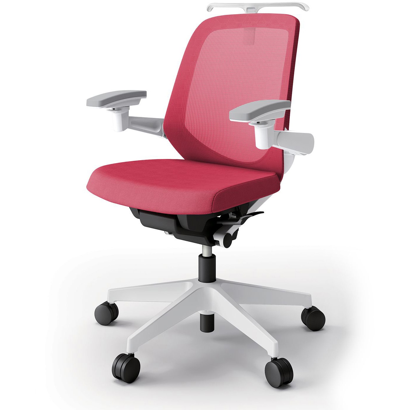 KJ-167JVH1W9M4 ノートチェア ローバック 可動肘 ハンガー ランバーサポート付 メッシュJV ナイロンキャスター<配送時組立サービス付> 1台 イトーキ 【通販モノタロウ】