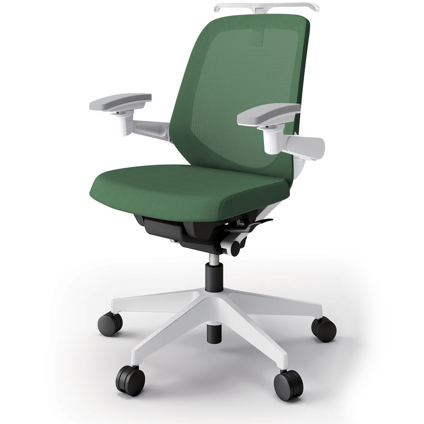 KJ-167JVH1W9Q2 ノートチェア ローバック 可動肘 ハンガー ランバーサポート付 メッシュJV ナイロンキャスター<配送時組立サービス付> 1台 イトーキ 【通販モノタロウ】