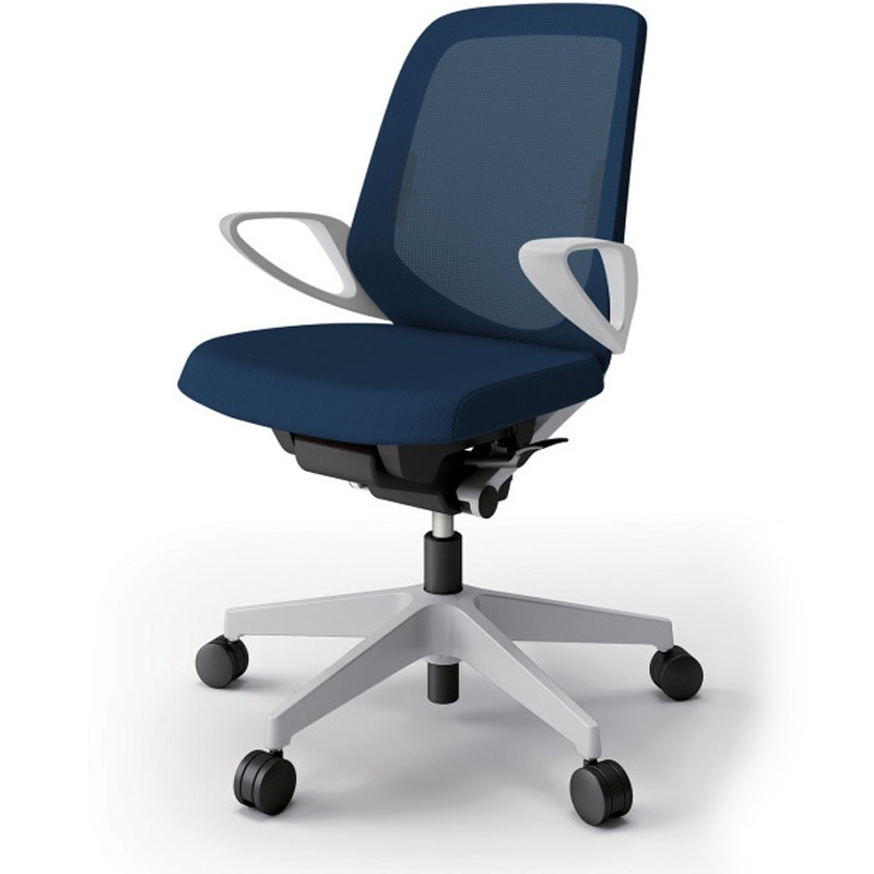 KJ-166JV-GNB2 ノートチェア ローバック 固定肘 ランバーサポート付 メッシュJV ナイロンキャスター<配送時組立サービス付> 1台 イトーキ 【通販モノタロウ】 44,988円