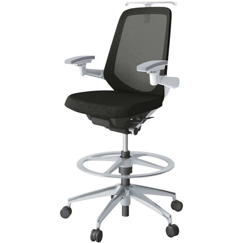 KJ-177JEHP2ZWT1 ノートチェア ハイポジションタイプ ハイバック 可動肘 ハンガー ランバーサポートなし メッシュJE アルミ脚<配送時組立サービス付> 1台 イトーキ 【通販モノタロウ】