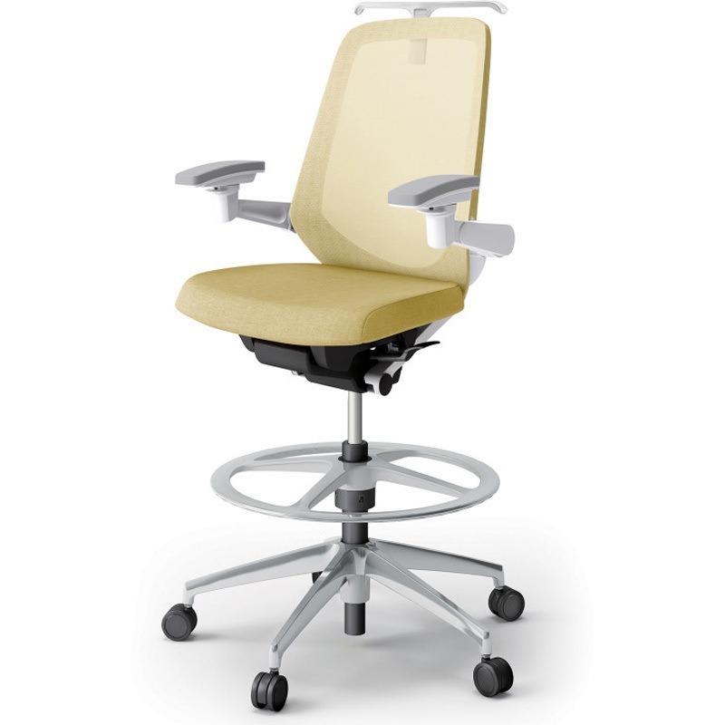 KJ-177JEHP2ZWU6 ノートチェア ハイポジションタイプ ハイバック 可動肘 ハンガー ランバーサポートなし メッシュJE アルミ脚<配送時組立サービス付> 1台 イトーキ 【通販モノタロウ】