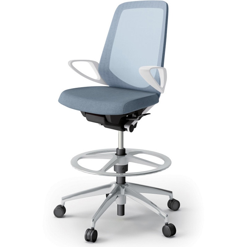 KJ-176JEP-ZWB4 ノートチェア ハイポジションタイプ ハイバック 固定肘 ランバーサポートなし メッシュJE アルミ脚<配送時組立サービス付> 1台 イトーキ 【通販モノタロウ】