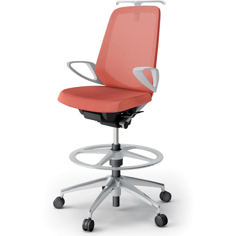 KJ-176JEHP-ZND4 ノートチェア ハイポジションタイプ ハイバック 固定肘 ハンガー ランバーサポートなし メッシュJE アルミ脚<配送時組立サービス付> 1台 イトーキ 【通販モノタロウ】