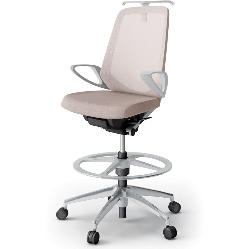 KJ-176JEHP-ZNF6 ノートチェア ハイポジションタイプ ハイバック 固定肘 ハンガー ランバーサポートなし メッシュJE アルミ脚<配送時組立サービス付> 1台 イトーキ 【通販モノタロウ】