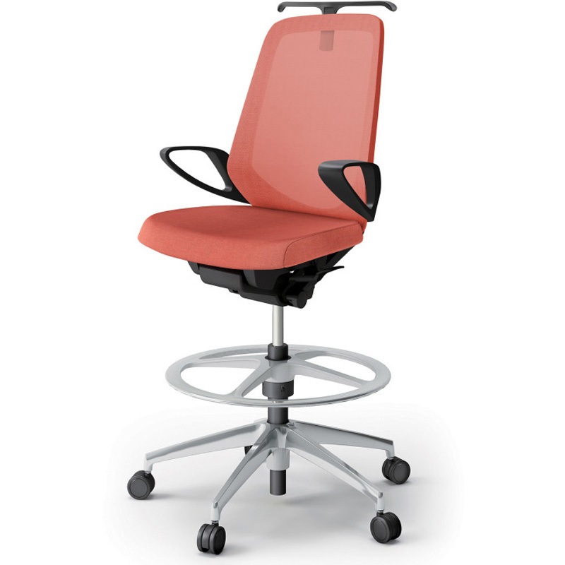 KJ-176JEHP-ZTD4 ノートチェア ハイポジションタイプ ハイバック 固定肘 ハンガー ランバーサポートなし メッシュJE アルミ脚<配送時組立サービス付> 1台 イトーキ 【通販モノタロウ】