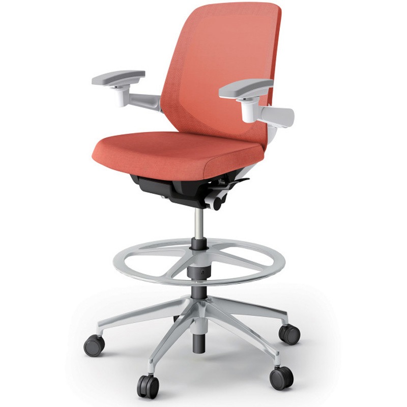 KJ-187JEP2ZWD4 ノートチェア ハイポジションタイプ ローバック 可動肘 ランバーサポートなし メッシュJE アルミ脚<配送時組立サービス付> 1台 イトーキ 【通販モノタロウ】