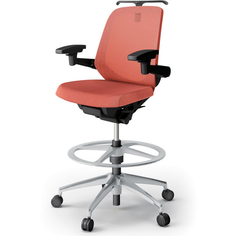 KJ-187JEHP2ZTD4 ノートチェア ハイポジションタイプ ローバック 可動肘 ハンガー ランバーサポートなし メッシュJE アルミ脚<配送時組立サービス付> 1台 イトーキ 【通販モノタロウ】