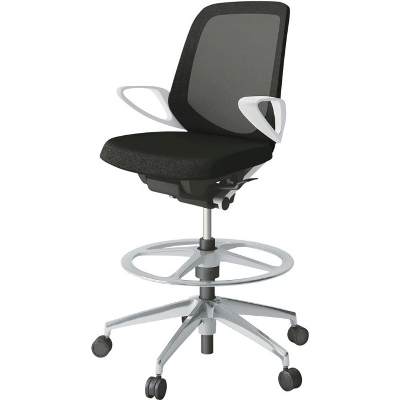 KJ-186JEP-ZWT1 ノートチェア ハイポジションタイプ ローバック 固定肘 ランバーサポートなし メッシュJE アルミ脚<配送時組立サービス付> 1台 イトーキ 【通販モノタロウ】 65,890円