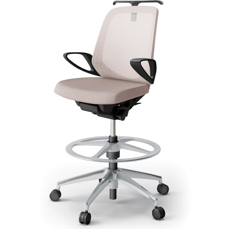 KJ-186JEHP-ZTF6 ノートチェア ハイポジションタイプ ローバック 固定肘 ハンガー ランバーサポートなし メッシュJE アルミ脚<配送時組立サービス付> 1台 イトーキ 【通販モノタロウ】