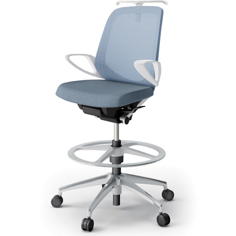 KJ-186JEHP-ZWB4 ノートチェア ハイポジションタイプ ローバック 固定肘 ハンガー ランバーサポートなし メッシュJE アルミ脚<配送時組立サービス付> 1台 イトーキ 【通販モノタロウ】