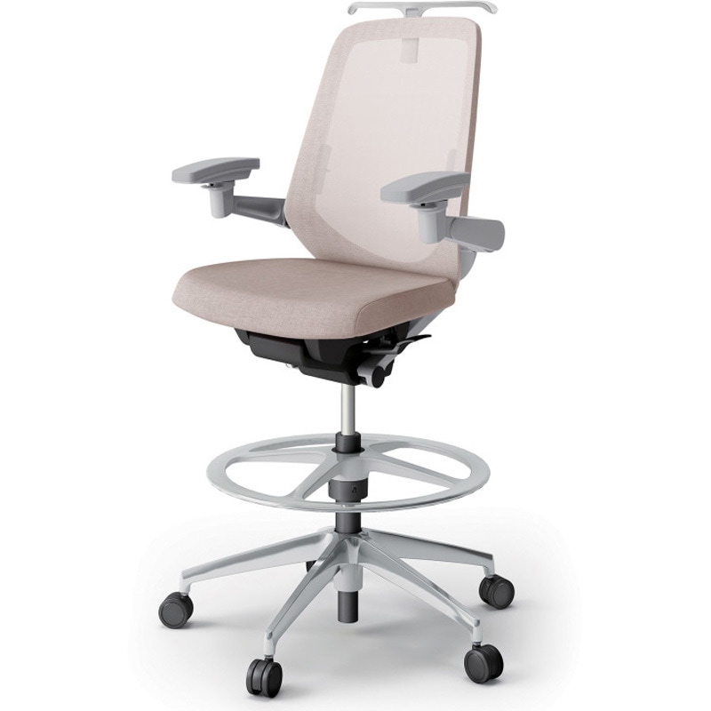 KJ-157JEHP2ZNF6 ノートチェア ハイポジションタイプ ハイバック 可動肘 ハンガー ランバーサポート付 メッシュJE アルミ脚<配送時組立サービス付> 1台 イトーキ 【通販モノタロウ】