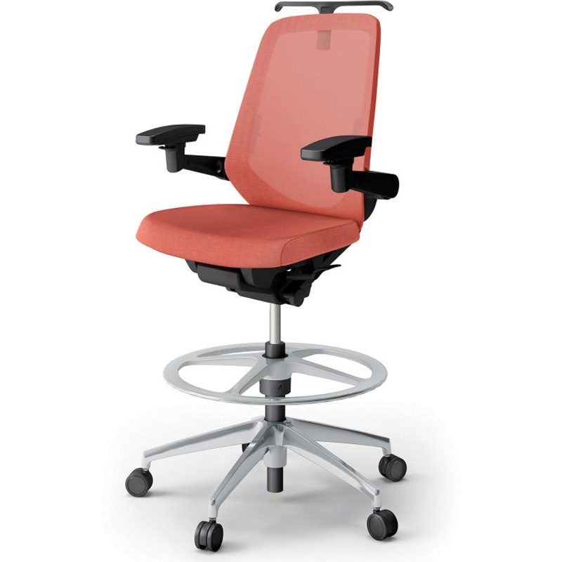 KJ-157JEHP2ZTD4 ノートチェア ハイポジションタイプ ハイバック 可動肘 ハンガー ランバーサポート付 メッシュJE アルミ脚<配送時組立サービス付> 1台 イトーキ 【通販モノタロウ】