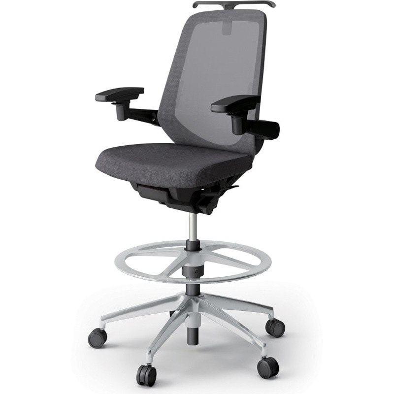 KJ-157JEHP2ZTT3 ノートチェア ハイポジションタイプ ハイバック 可動肘 ハンガー ランバーサポート付 メッシュJE アルミ脚<配送時組立サービス付> 1台 イトーキ 【通販モノタロウ】