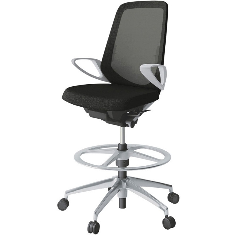 KJ-156JEP-ZNT1 ノートチェア ハイポジションタイプ ハイバック 固定肘 ランバーサポート付 メッシュJE アルミ脚<配送時組立サービス付> 1台 イトーキ 【通販モノタロウ】