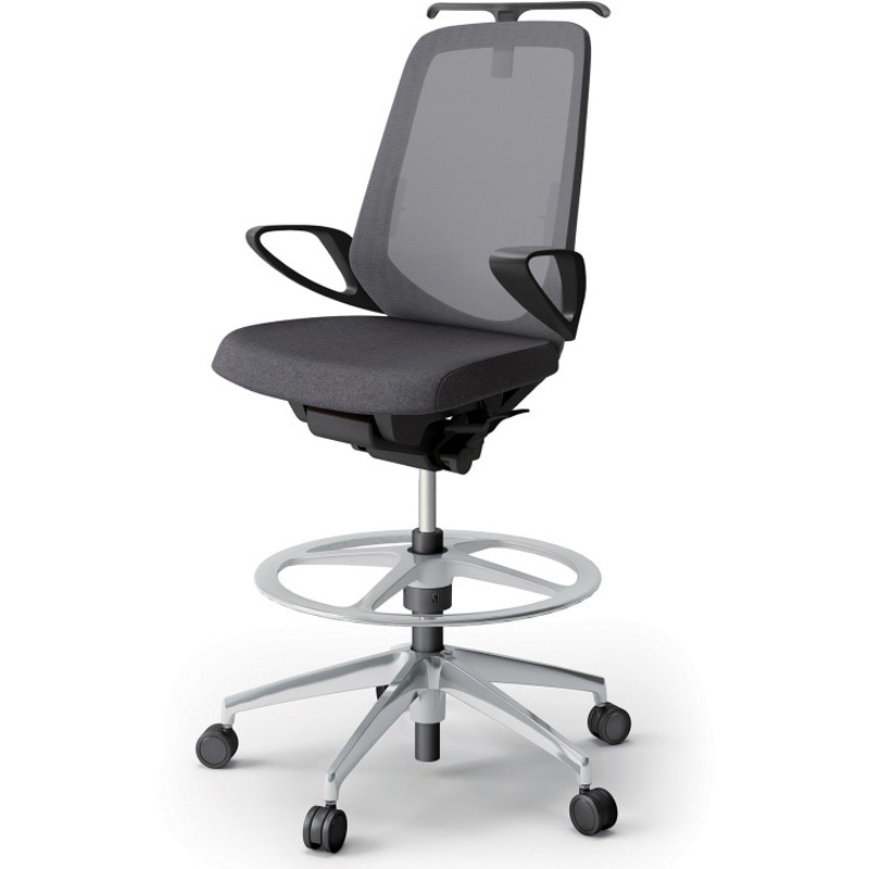 KJ-156JEHP-ZTT3 ノートチェア ハイポジションタイプ ハイバック 固定肘 ハンガー ランバーサポート付 メッシュJE アルミ脚<配送時組立サービス付> 1台 イトーキ 【通販モノタロウ】