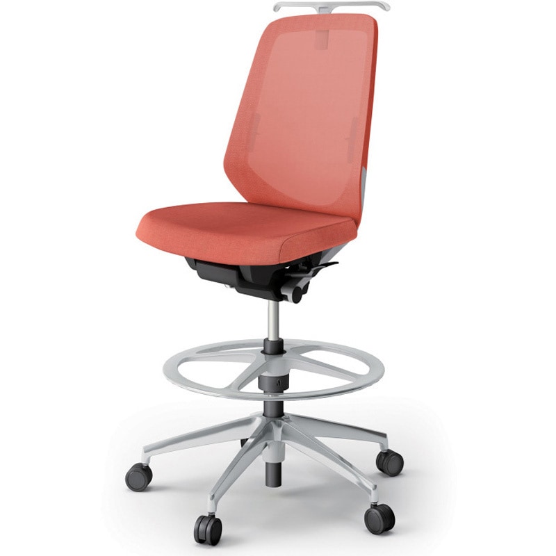 KJ-150JEHP-ZND4 ノートチェア ハイポジションタイプ ハイバック 肘なし ハンガー ランバーサポート付 メッシュJE アルミ脚<配送時組立サービス付> 1台 イトーキ 【通販モノタロウ】