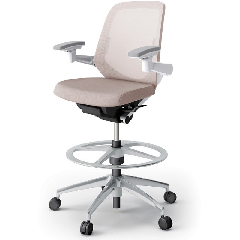 KJ-167JEP2ZWF6 ノートチェア ハイポジションタイプ ローバック 可動肘 ランバーサポート付 メッシュJE アルミ脚<配送時組立サービス付> 1台 イトーキ 【通販モノタロウ】