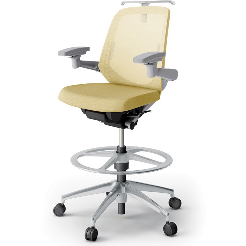 KJ-167JEHP2ZNU6 ノートチェア ハイポジションタイプ ローバック 可動肘 ハンガー ランバーサポート付 メッシュJE アルミ脚<配送時組立サービス付> 1台 イトーキ 【通販モノタロウ】