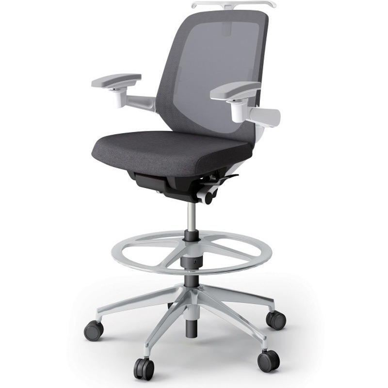 KJ-167JEHP2ZWT3 ノートチェア ハイポジションタイプ ローバック 可動肘 ハンガー ランバーサポート付 メッシュJE アルミ脚<配送時組立サービス付> 1台 イトーキ 【通販モノタロウ】