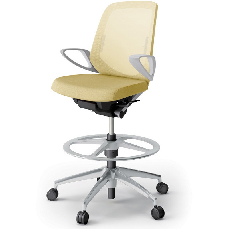 KJ-166JEP-ZNU6 ノートチェア ハイポジションタイプ ローバック 固定肘 ランバーサポート付 メッシュJE アルミ脚<配送時組立サービス付> 1台 イトーキ 【通販モノタロウ】 65,890円