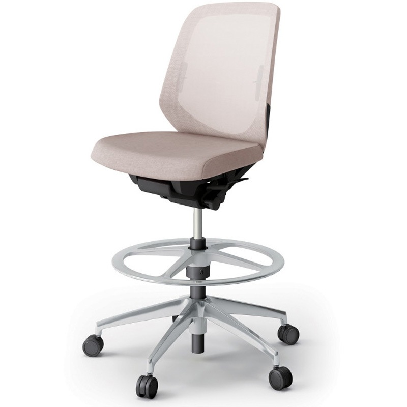 KJ-160JEP-ZTF6 ノートチェア ハイポジションタイプ ローバック 肘なし ランバーサポート付 メッシュJE アルミ脚<配送時組立サービス付> 1台 イトーキ 【通販モノタロウ】