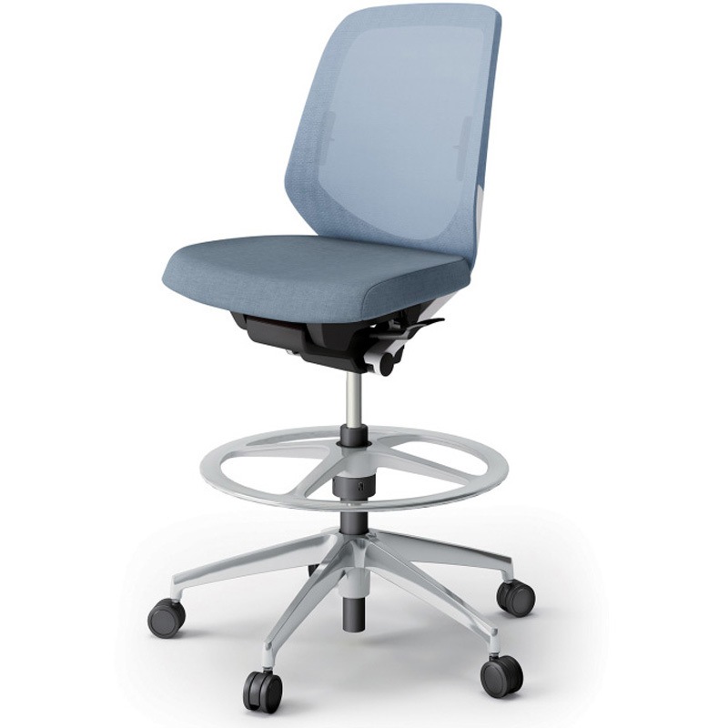 KJ-160JEP-ZWB4 ノートチェア ハイポジションタイプ ローバック 肘なし ランバーサポート付 メッシュJE アルミ脚<配送時組立サービス付> 1台 イトーキ 【通販モノタロウ】