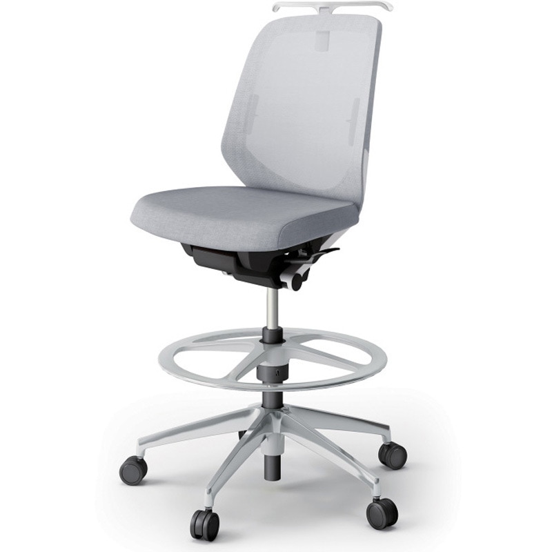 KJ-160JEHP-ZWT7 ノートチェア ハイポジションタイプ ローバック 肘なし ハンガー ランバーサポート付 メッシュJE アルミ脚<配送時組立サービス付> 1台 イトーキ 【通販モノタロウ】