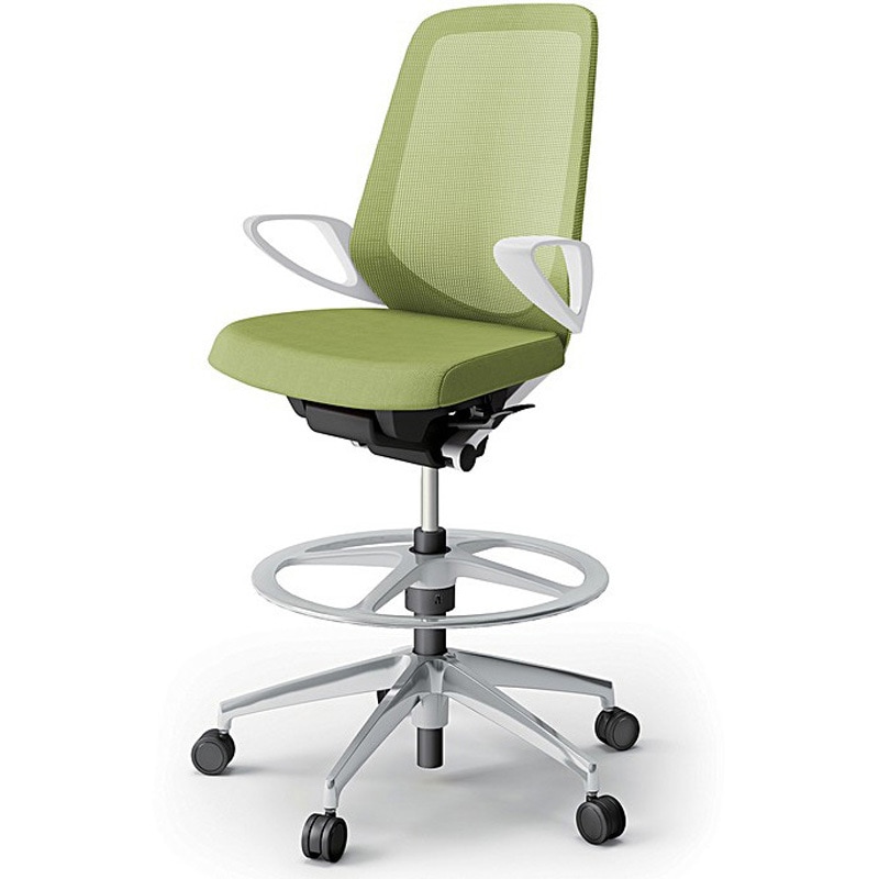 KJ-176JVP-ZWQ6 ノートチェア ハイポジションタイプ ハイバック 固定肘 ランバーサポートなし メッシュJV アルミ脚<配送時組立サービス付> 1台 イトーキ 【通販モノタロウ】