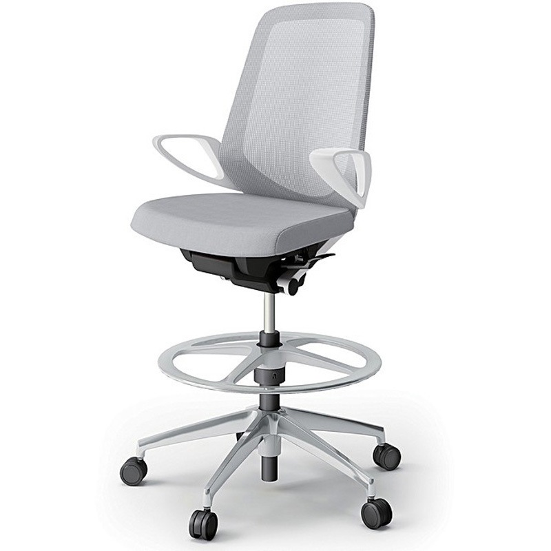 KJ-176JVP-ZWW6 ノートチェア ハイポジションタイプ ハイバック 固定肘 ランバーサポートなし メッシュJV アルミ脚<配送時組立サービス付> 1台 イトーキ 【通販モノタロウ】 71,390円