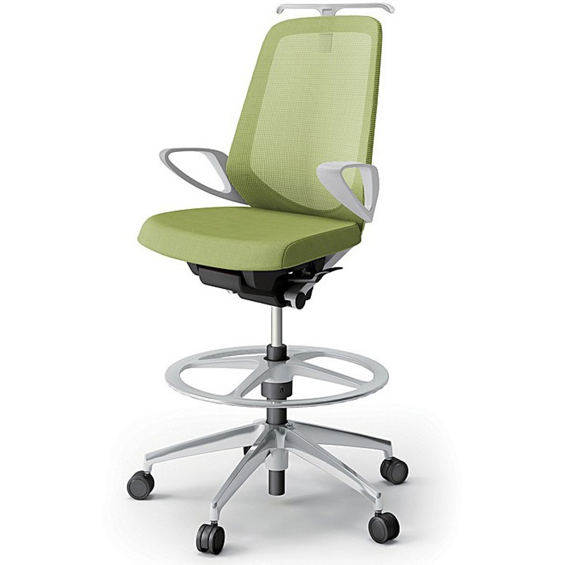 KJ-176JVHP-ZNQ6 ノートチェア ハイポジションタイプ ハイバック 固定肘 ハンガー ランバーサポートなし メッシュJV アルミ脚<配送時組立サービス付> 1台 イトーキ 【通販モノタロウ】