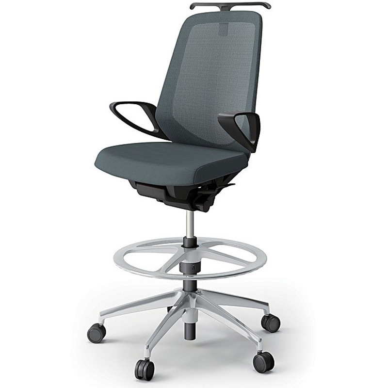 KJ-176JVHP-ZTW2 ノートチェア ハイポジションタイプ ハイバック 固定肘 ハンガー ランバーサポートなし メッシュJV アルミ脚<配送時組立サービス付> 1台 イトーキ 【通販モノタロウ】