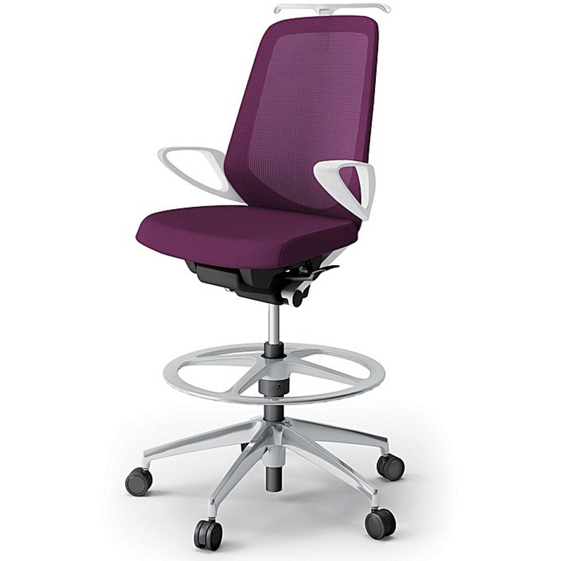 KJ-176JVHP-ZWX7 ノートチェア ハイポジションタイプ ハイバック 固定肘 ハンガー ランバーサポートなし メッシュJV アルミ脚<配送時組立サービス付> 1台 イトーキ 【通販モノタロウ】