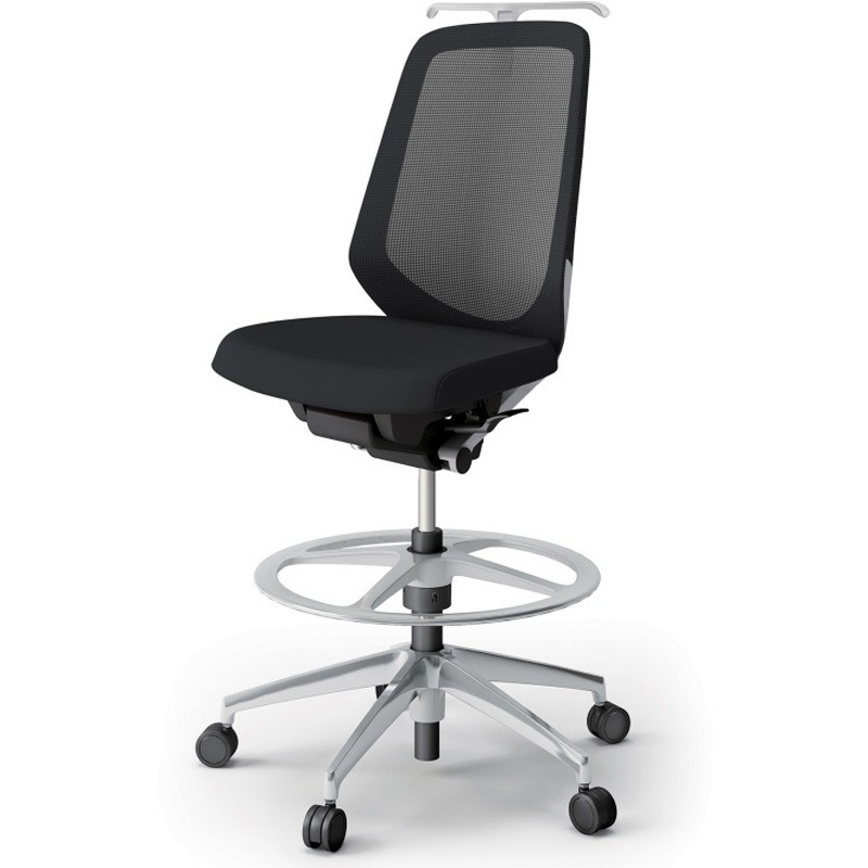 KJ-170JVHP-ZNT1 ノートチェア ハイポジションタイプ ハイバック 肘なし ハンガー ランバーサポートなし メッシュJV アルミ脚<配送時組立サービス付> 1台 イトーキ 【通販モノタロウ】